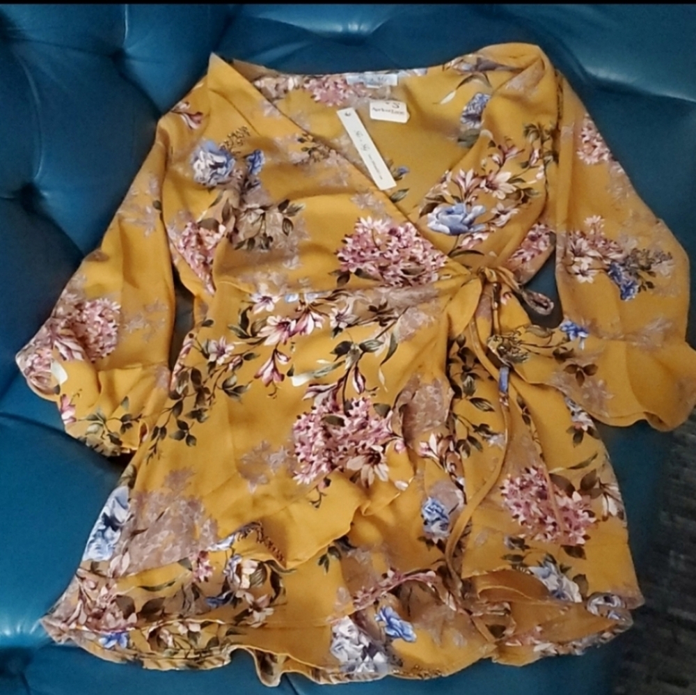She + Sky Floral Romper